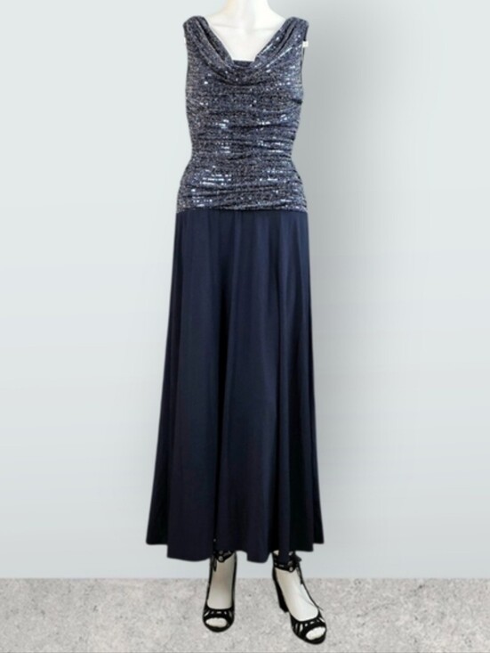 R & M Richards Dresses & Skirts - R & M Richards Petite Metallic Maxi-dress Mother Of The Bride Dress